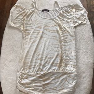 ZOEY Gold Stripped Top